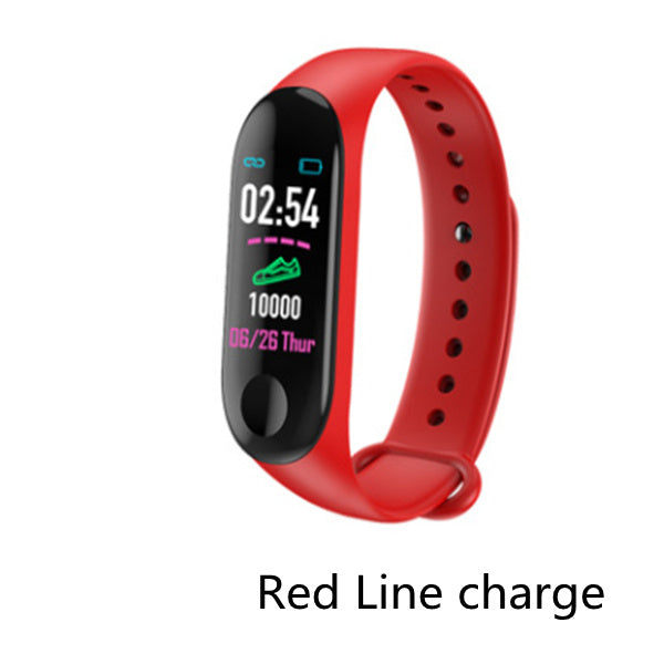 Relógio inteligente com medidor de frequência cardíaca e mede seu exercícios, passos e lembretes com pulseira colorida