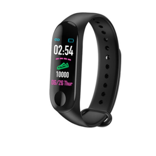Relógio inteligente com medidor de frequência cardíaca e mede seu exercícios, passos e lembretes com pulseira colorida